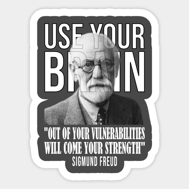 Use your brain - Sigmund Freud Sticker by UseYourBrain